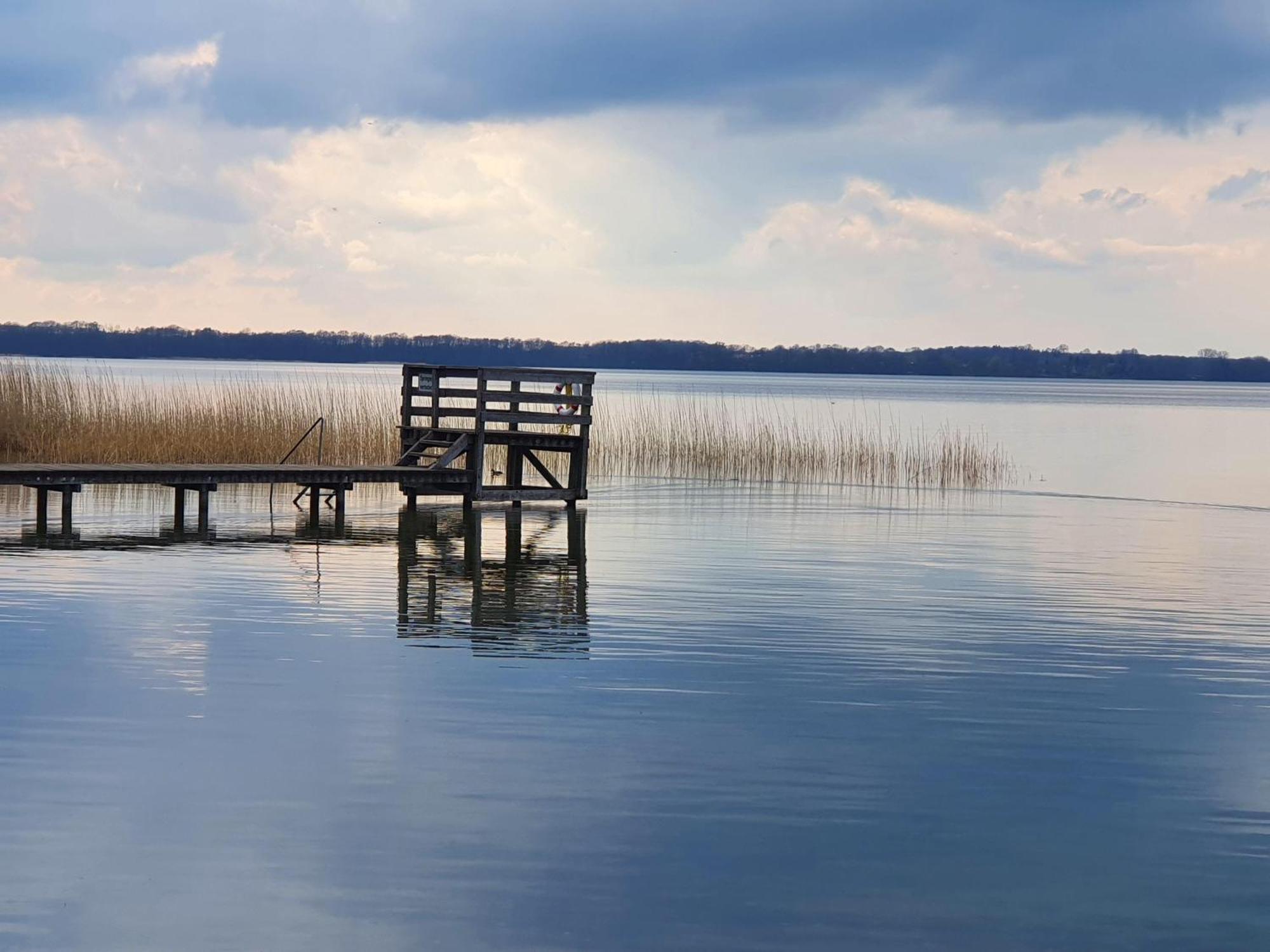 Idyllisches Blockbohlenhaus mit eigenem Garten und Sauna zum Wohlfühlen Martensrade Exterior foto